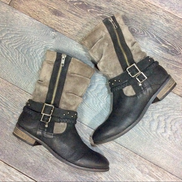 Matisse Shoes - Matisse Outback Boots Almond Toe Leather Suede